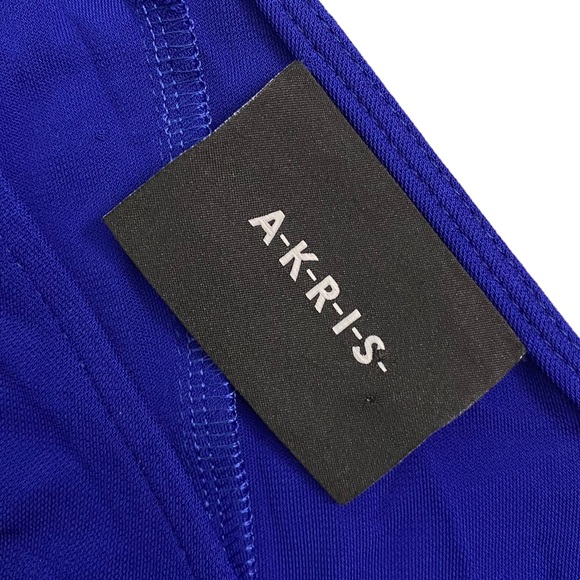 Akris Blue Slip Dress Adjustable Spaghetti Straps Mini Length Scoop Neck 6 - Picture 2 of 15